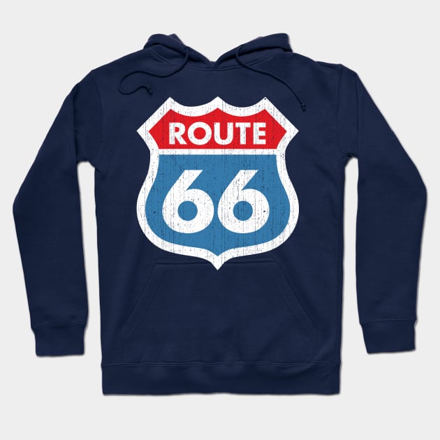 Route 66 Weathered Hoodie by DetourShirts